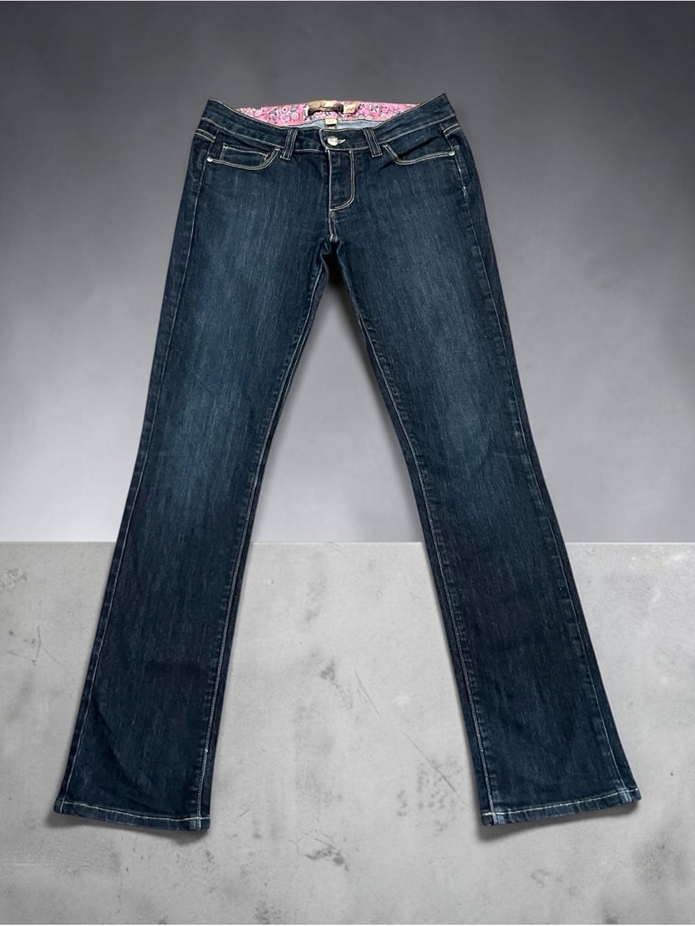 PAIGE | Dark Blue Straight-Leg Jeans | Size 27 - Picture 5 of 10